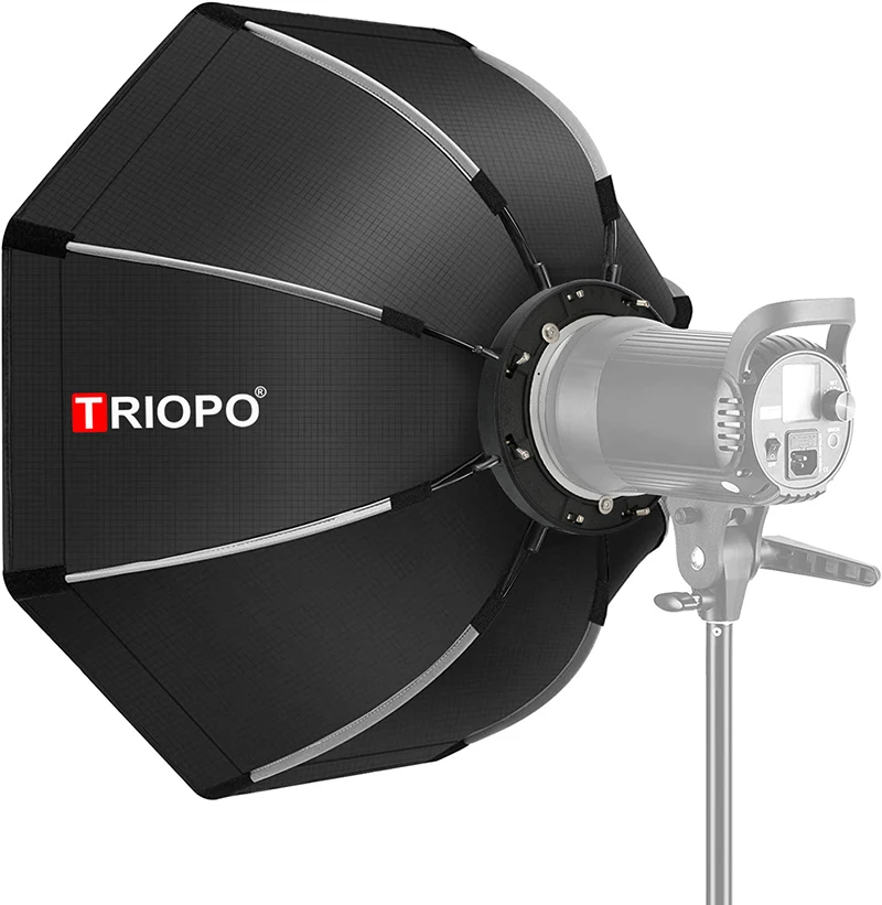 Fotografia com Grade Favo de Mel Guarda-chuva ao ar Macia para Godox Triopo Portátil Bowens Suporte Softbox K90 Octágono Livre Caixa Jinbei Estroboscópio 90cm - Image 2