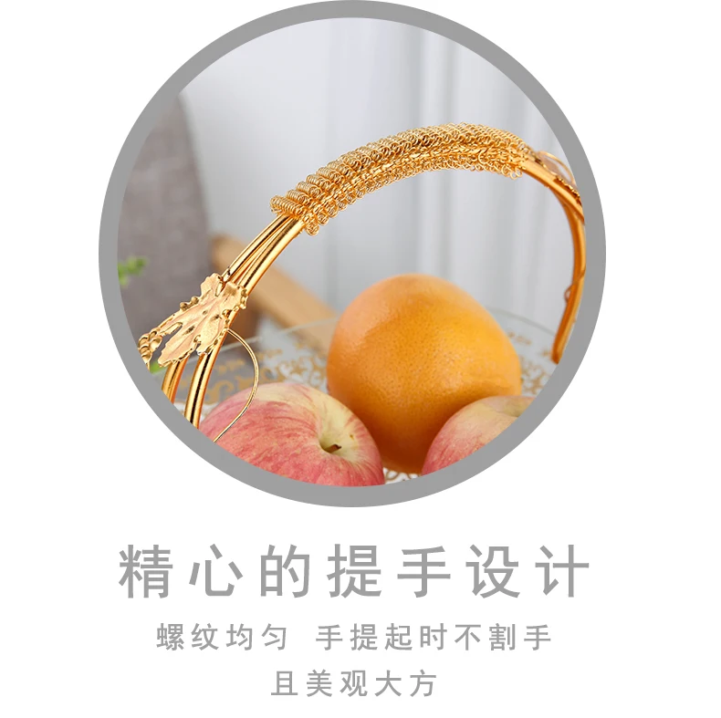 European luxury home multi-layer fruit plate ktv double-layer fruit plate creative three-layer candy plate WF107325