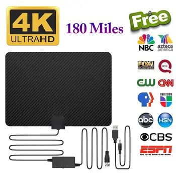 

180 Miles 1080P Indoor Digital TV Antenna Signal Receiver Amplifier TV Radius Surf Fox Antena HDTV Antennas Aerial Mini DVB-T/T2