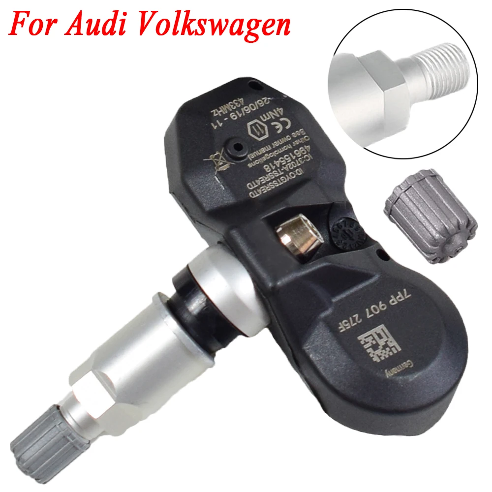 1Pcs 433Mhz Tire Pressure Monitor Sensor TPMS Sensor For Volkswagen