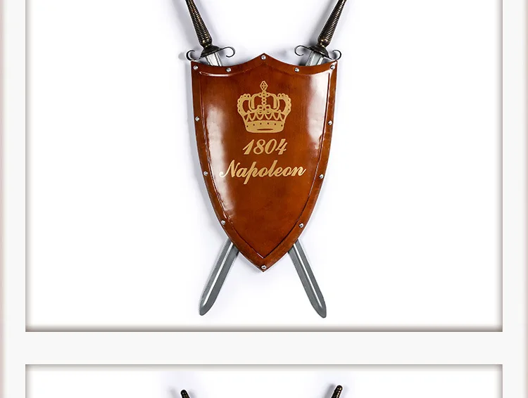 Medieval Roman iron shield wall hanging sword decoration bar ktv Internet bar wall pendant shooting props