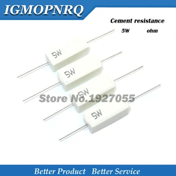 

10pcs 5W 0.1 ohm Cement resistance 0.1R 0.1ohm