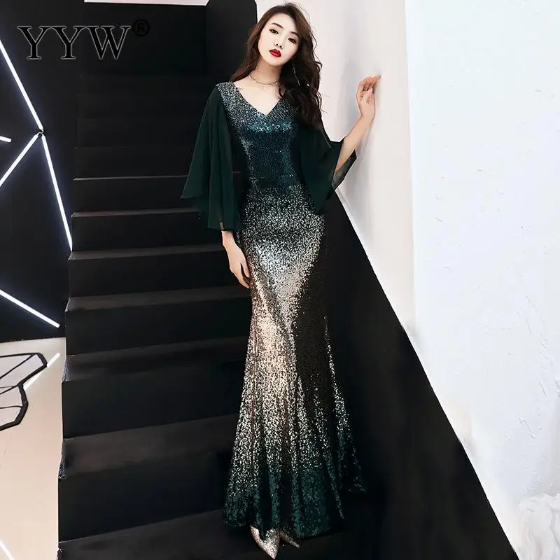 Вечерние платья русалки 2020 Новое сексуальное винтажное длинное вечернее платье