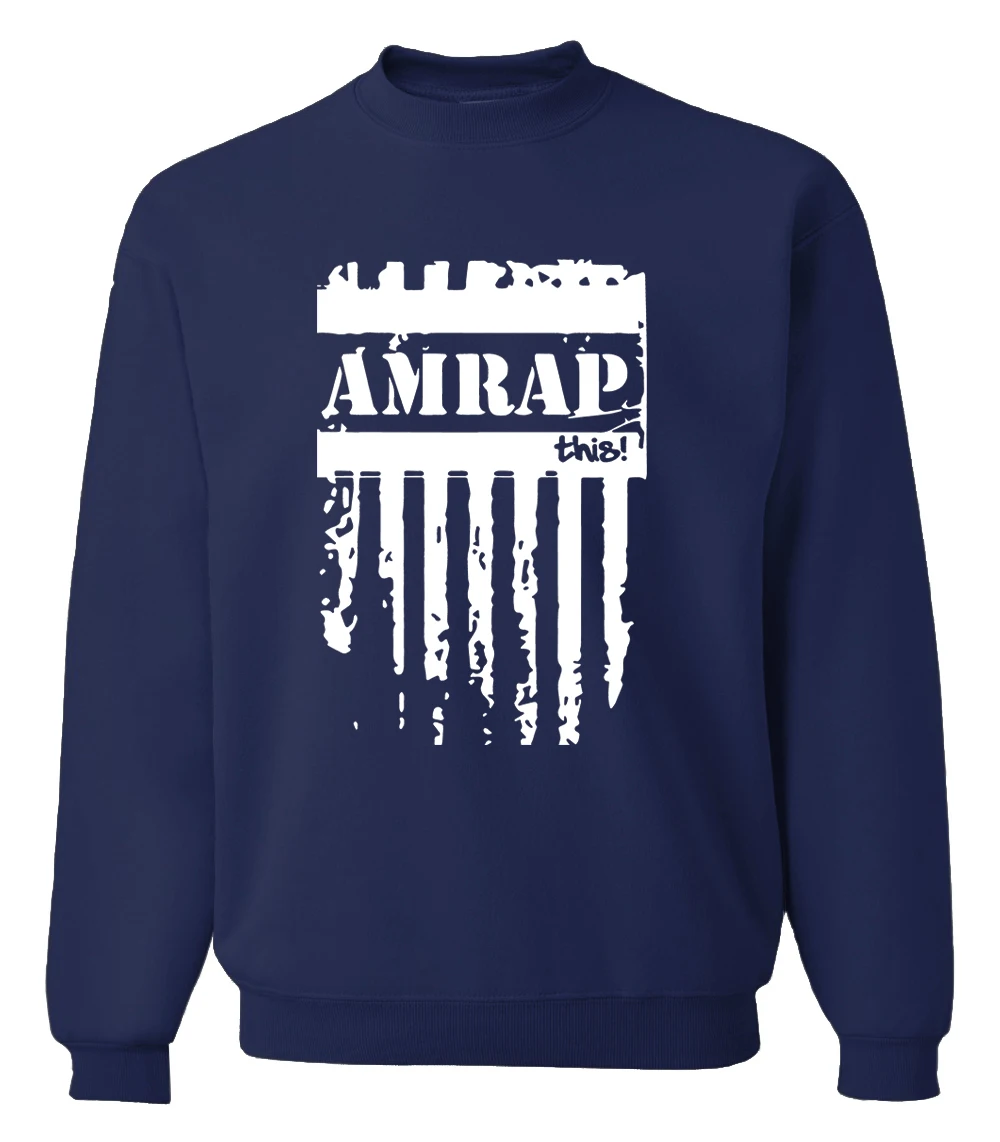 Мужской спортивный костюм для фитнеса Amarp, весна-Зима, модная Толстовка для фитнеса, мужские толстовки в стиле хип-хоп, свободный крой, брендовая одежда - Цвет: dark blue