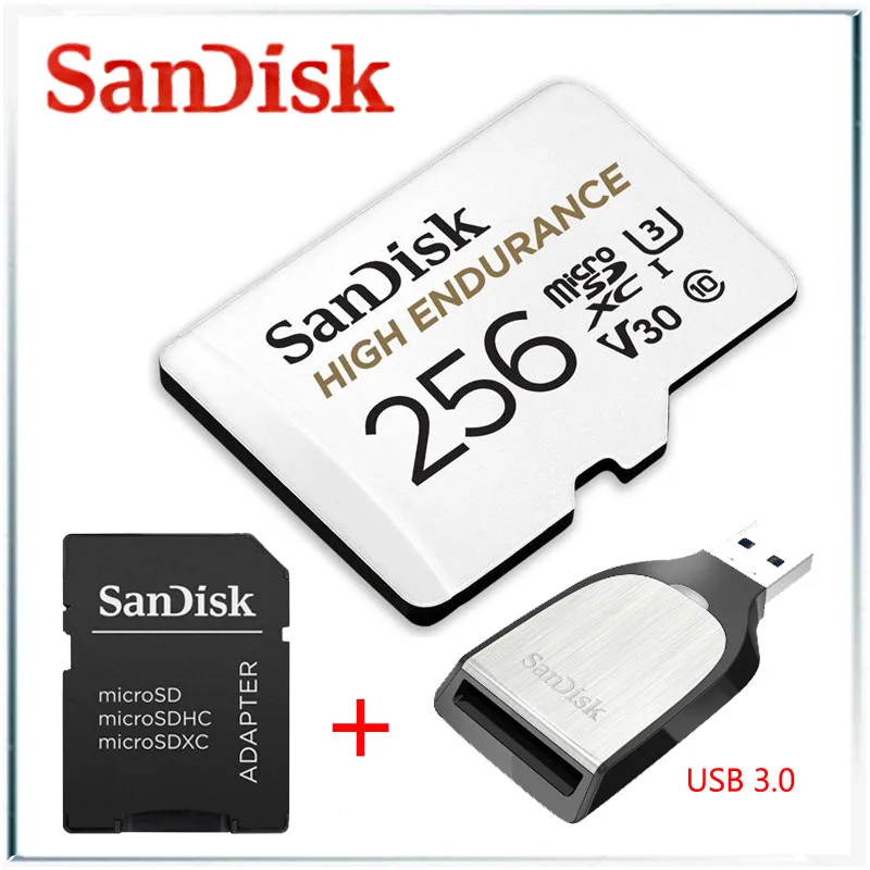 SanDisk microsd 128 ГБ 256 Гб карта памяти cartao de memoria san диск высокая выносливость microsd карты tf carte micro sd 32 Гб 64 Гб автомобиль - Емкость: 256GB Sets