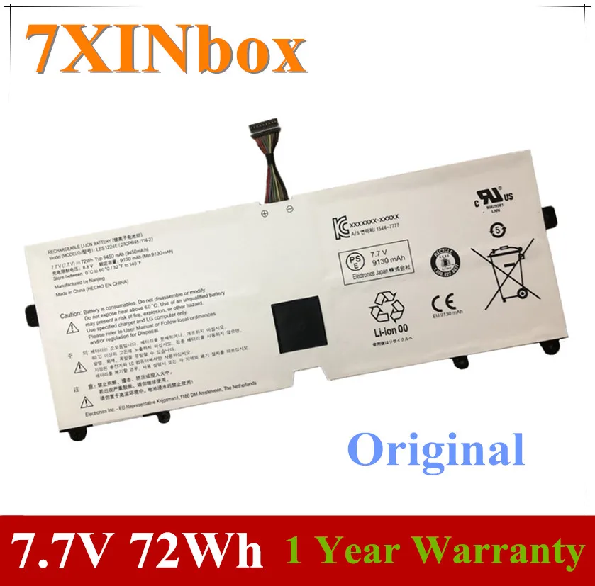 7XINbox 7 V 72Wh 9450mAh оригинальный LBS1224E LBR1223E Аккумулятор для ноутбука LG Gram 2018 13Z980 13Z970 14Z980