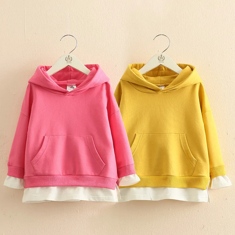 Fashion Baby Hoodie Sweatshirts Spring Autumn New Girl Children's Stitched Top Kids Hoodies Children's Clothing Sweatshirts