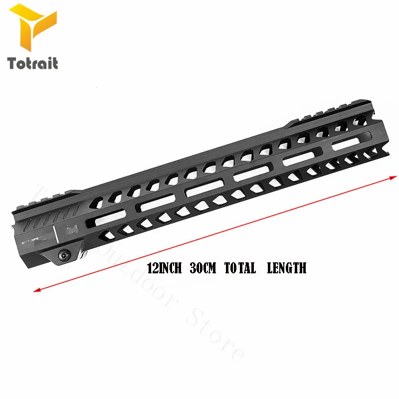 TOtrait Тактический 7/10/12/13,5/15 дюймов Keymod Handguard Карабин Float Quad Rail Пикатинни рот серия AR - Цвет: 12 inch