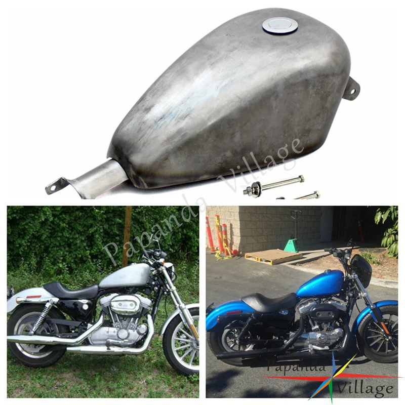 Motorcycle 2.4 Gallon Gas Tank Fuel Tank W/ Cap For Harley Sportster