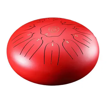 

Hand Drumming Sanskrit Tone Empty Drum 6 Inch 8 Tone Titanium Steel Ethereal Drum Sound Hand Dish Instrument