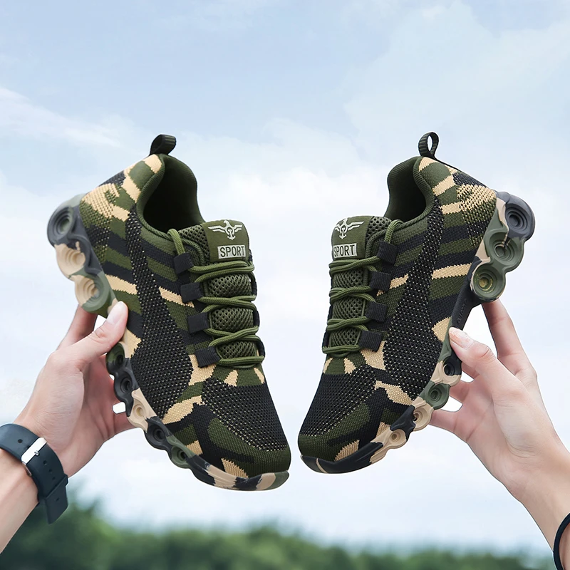 Zapatillas de deporte de camuflaje a la moda para zapatos transpirables, zapatillas verde militar para hombre, tallas grandes 35 44, zapatos para parejas GY307|Zapatos vulcanizados de mujer| - AliExpress