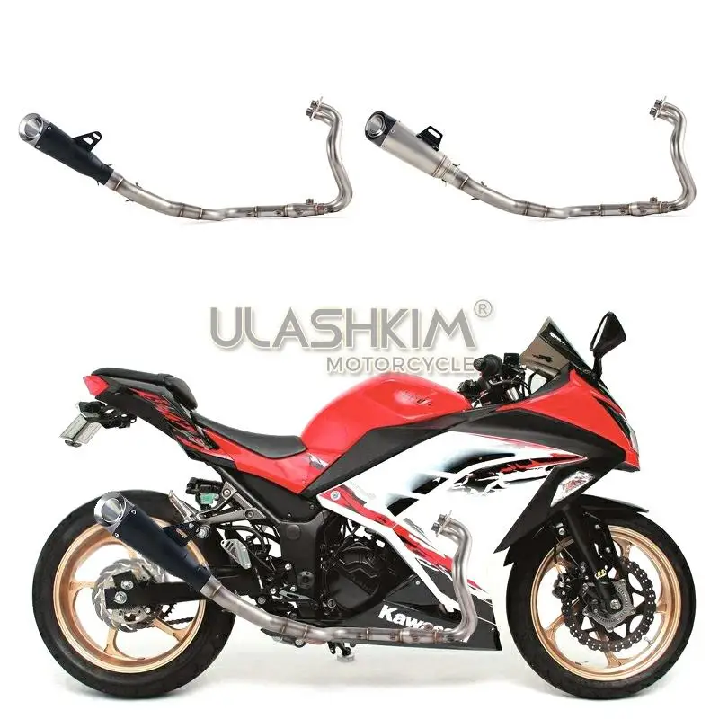 Полная выхлопная система мотоцикла без шнуровки для kawasaki Ninja 250 250R 300 Ninja250 ninja300 средняя труба с DB-KILLER