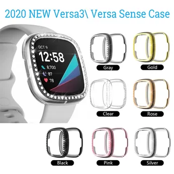 

Ultra-Slim Luxury Bling Crystal Case Cover Protector PC Watch Case Anti Scratch Protective Case For Fitbit Versa3/Versa Sense