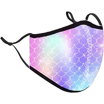 

maschere 1pcs s Dustproof Mouth Cover Comfortable Cycling Polyester Fiber Printing Adjustable Face Cover mascaras Toiletry Kits