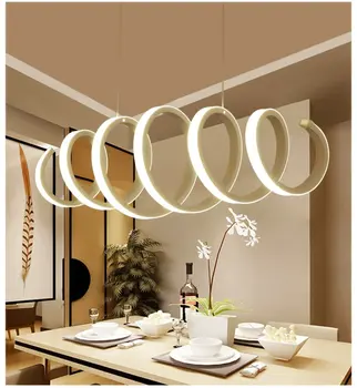 

Creative S-shaped Led Chandelier Modern Minimalist Restaurant Living Room Lamp Post-modern Bar Table Lamp Stepless Dimming 100cm