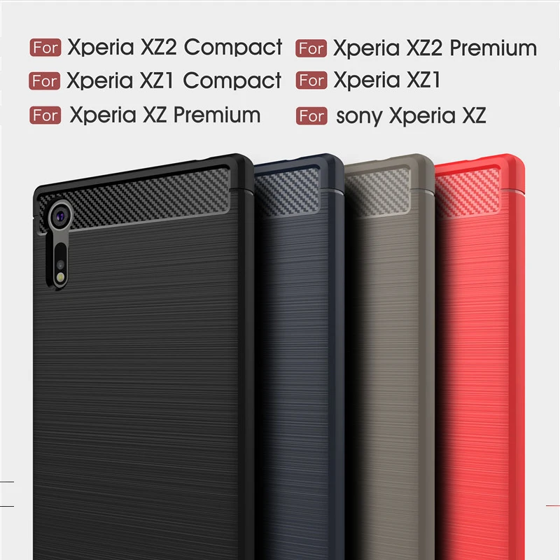 Для sony XZ1 чехол для Coque XZ XZ2 Премиум компактный противоударный углеродный
