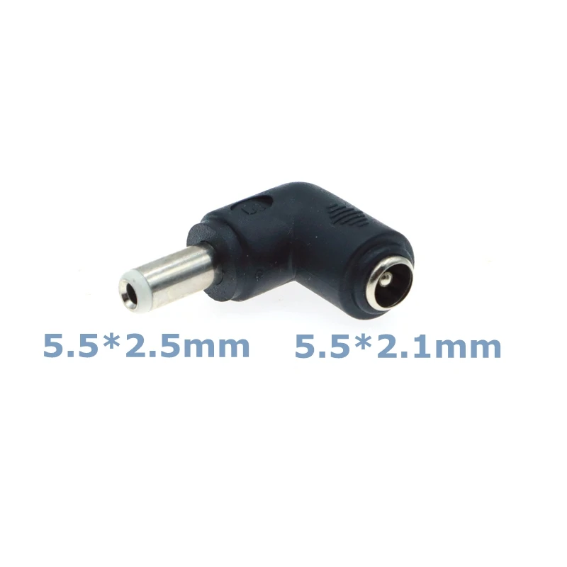 Elbow DC5.5x2.1mm Female to Multiple Male Power Adapter Sizes Description Image.This Product Can Be Found With The Tag Names 2 computer connecting cable, 55x25 55x21 adapter, Adapter 55x17 55x25, Adapter power cable pc elbow