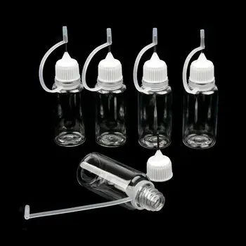 

5Pcs 10ml Empty Squeezable Liquid Dropper Filling Bottles with Needle Tip Cap Eye Liquid Dropper Refillable Bottle