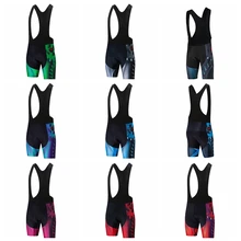 Для мужчин Велоспорт нагрудник шорты черный подшипниковый 4D Велоспорт гелиевая Подушка плотные MTB влагоотводящие велосипедные шорты Culotte бермуды Bretelle Ciclismo