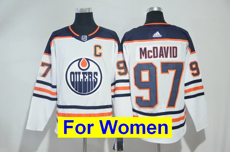 Все сшитые новые женские майки Edmonton Connor McDavid Leon Draisaitl Wayne Gretzky LUCIC NUGENT-HOPKIN