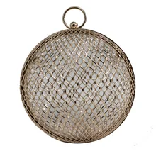 Металлическая открытая сумка-клатч с твердой поверхностью золотистая вечерняя сумочка дизайнерские женские круглые шаровые клатчи модные вечерние маленькие сумочки