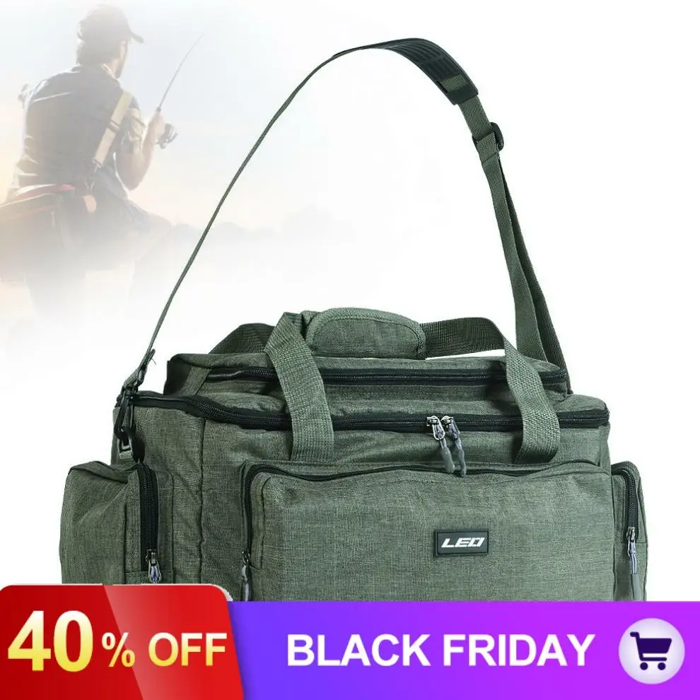 Large Capacity Multifunctional Fishing Bag/Nylon Cloth Shoulder Messenger Reservoir Fishing Tackle Reel Lure Camera Storage Bag
