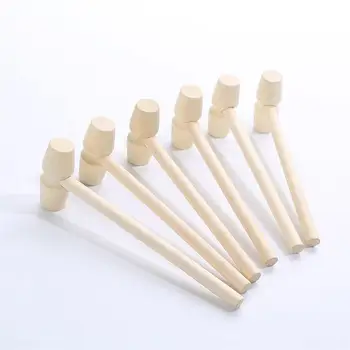

20 Pcs Kid Wooden Mallet Toy Mini Solid Color Unfinished Hammer Child Solid Wood Mallet Hammer Toy (Light Yellow)