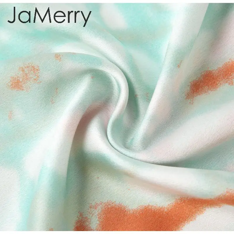 JaMerry, Женская юбка миди с принтом Tie dye, осенняя, эластичная, высокая талия, Женская юбка, повседневная, уличная, вечерние, для клуба, для девушек, Нижняя юбка