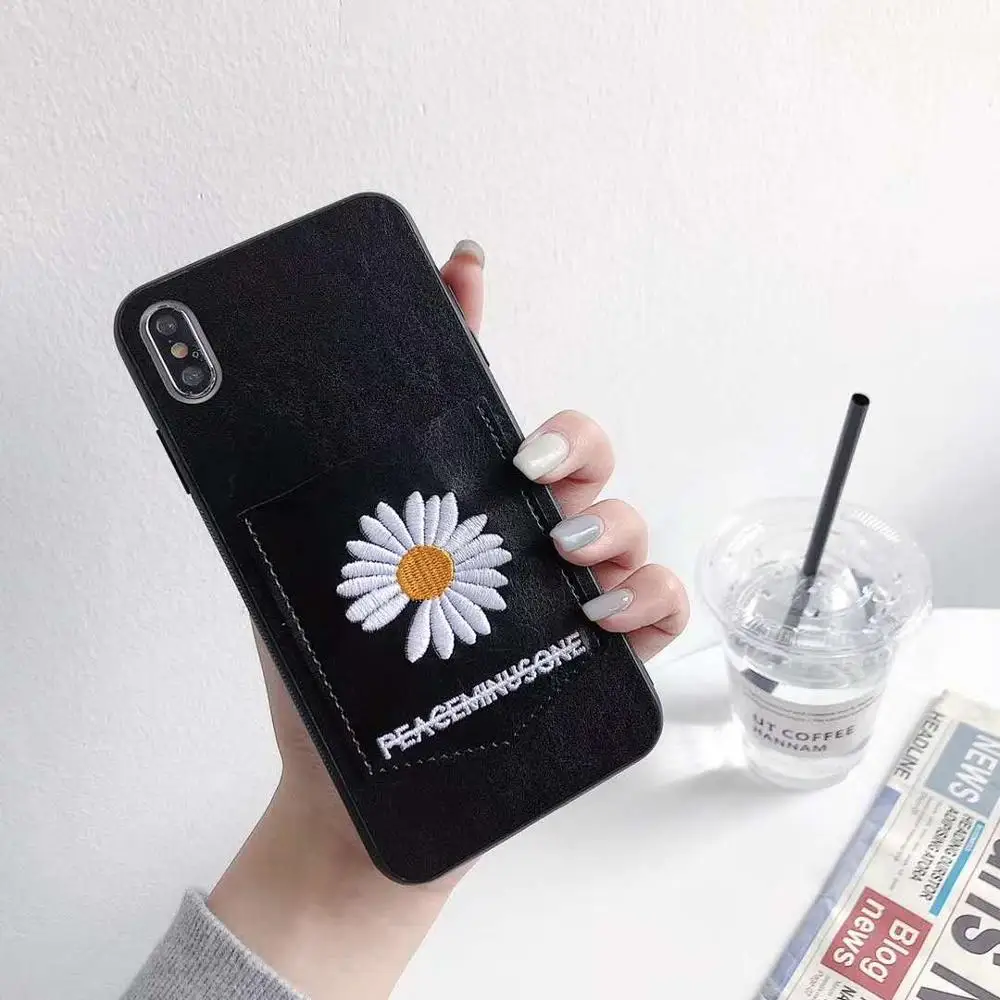 Трендовый бумажник PEACEMINUSONE с маргаритками чехол для телефона iPhone 11 pro max XS XR 7 8 plus