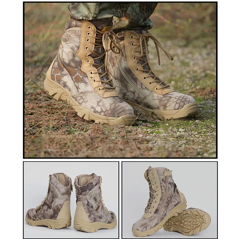 SUADEEX/мужские ботинки; Военная Тактическая Боевая камуфляжная Нескользящая армейская Безопасная рабочая обувь; Мужская Уличная походная обувь; размер 45