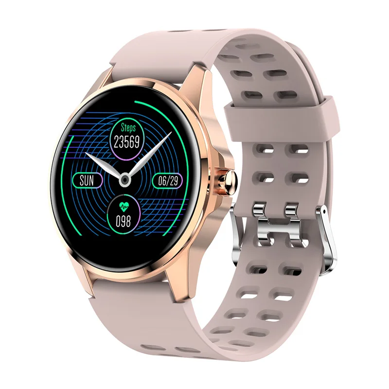 Спортивные Смарт-часы R23 для мужчин и женщин, кровяное давление, Водонепроницаемый Фитнес-трекер, пульсометр, умные часы для Android IOS - Цвет: GOLD