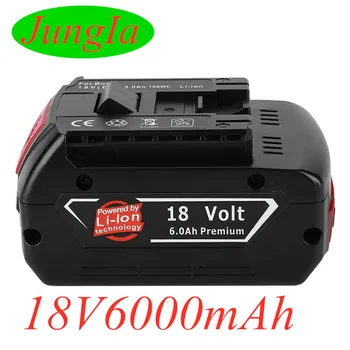 

100%l 18V 6000mAh Power Tools Battery Rechargeable Batteries Pack Cordless for Bosch Drill BAT609 BAT618 3601H61S10 JS