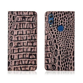 

Crocodile pattern genuine leather magnetic phone case card slot holder for Huawei Honor 8X Max/Huawei Honor 8X flip case capa