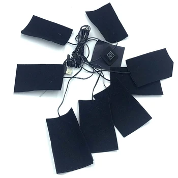 

USB Thermal Warm Body Warmer Heated Pad Composite fibers 8 in 1 Electric Vest Heater Cloth Jacket