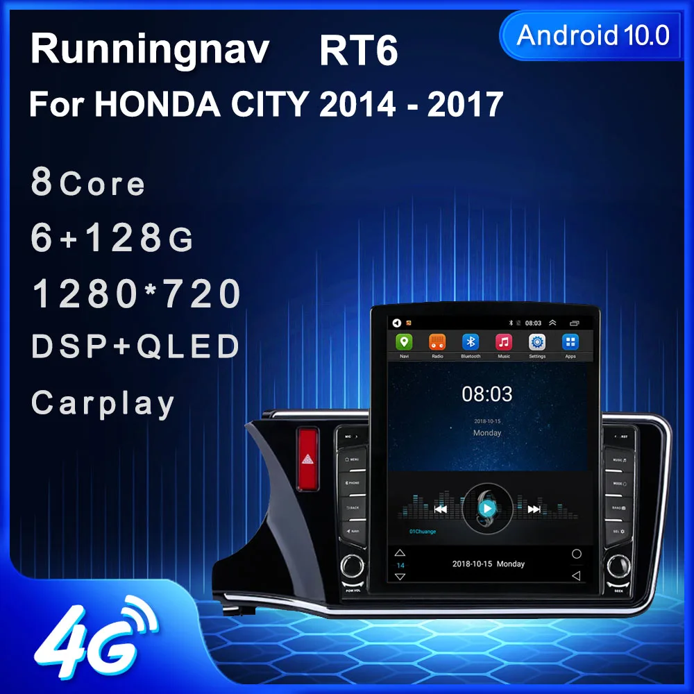 Автомобильная Мультимедийная система Tesla экран 9 7 дюйма Android 10 1 для HONDA CITY 2014 2015 2016