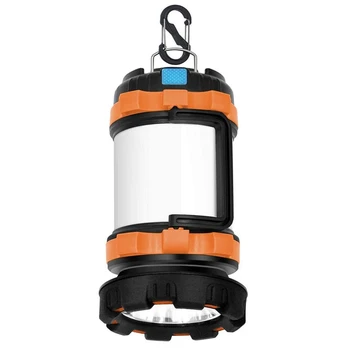 

Portable Rechargeable LED Camping Flashlight with 6 Lighting Modes for Emergency Hiking Home and More