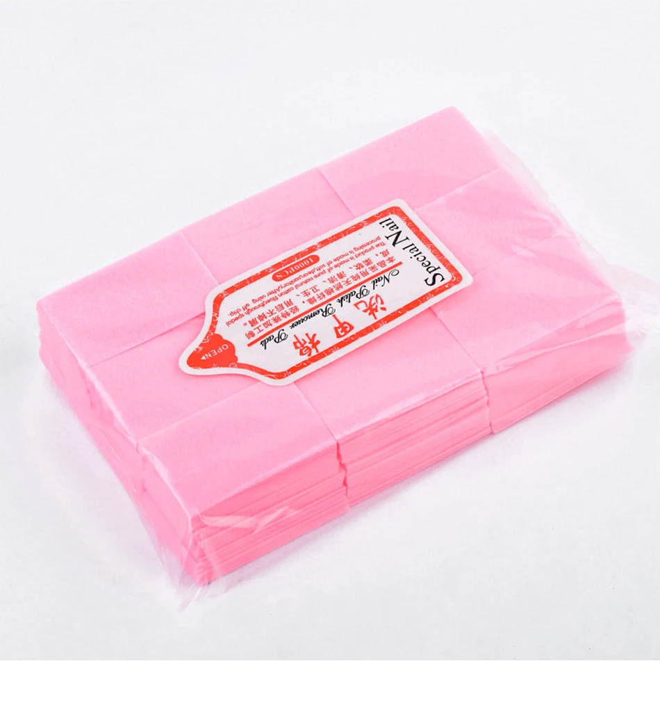 600Pcs Lint-Free Nail Wipes Napkin For Manicure Nail Gel Polish Removal Wraps Cotton Nail Polish Remover Nail Art Tools