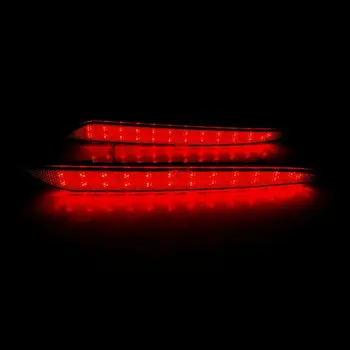 

Brake Rear Bumper Light Reflector Red Exterior Replacement 12V DC 2pcs