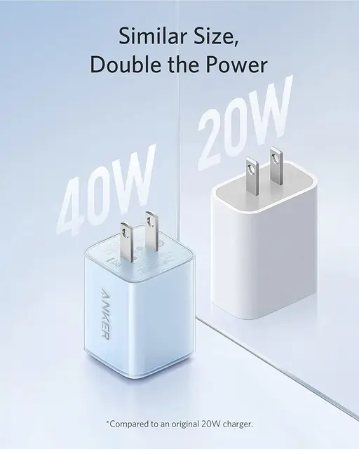 Anker 521 Charger (Nano Pro), Anker Nano Pro, 40W PIQ 3.0 Dual Port Compact Fast USB C Charger , for iPhone 13/13 Mini and More 2