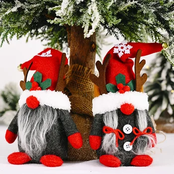 

Santa Claus Christmas Faceless Doll Xmas Navidad Natal New Year Xmas Tree Hanging Ornament Party Supplies Decoration