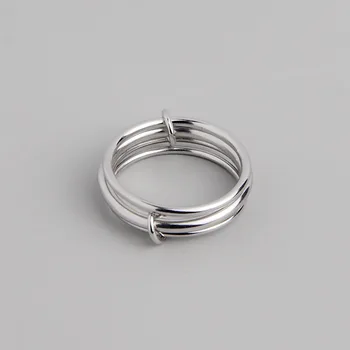 

Korean 925 Sterling Silver Ring ins small handmade heavy industry multi circle line ring female ring fashion wholesale lots bulk