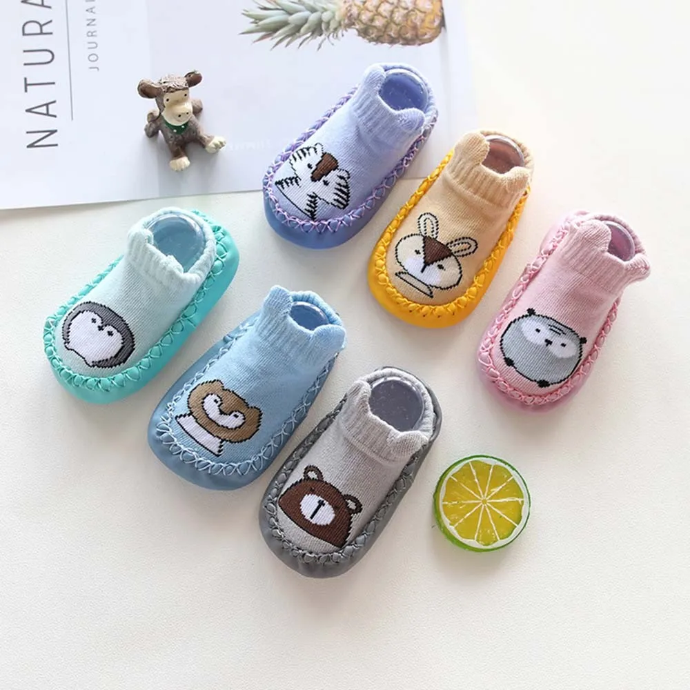 Zapatos de algodón para recién nacido, niño y niña, zapatos de dibujos animados de animales para bebé, calcetines, zapatillas, botas, zapatos suaves para bebé
