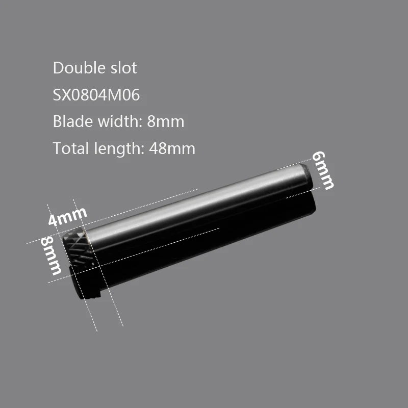 Double slot 8mm Карбид вольфрама роторный напильник 3 мм 6 мм ручка резьба по дереву инструмент s-типа для электрической шлифовальной головки - Цвет: Double slot 8mm