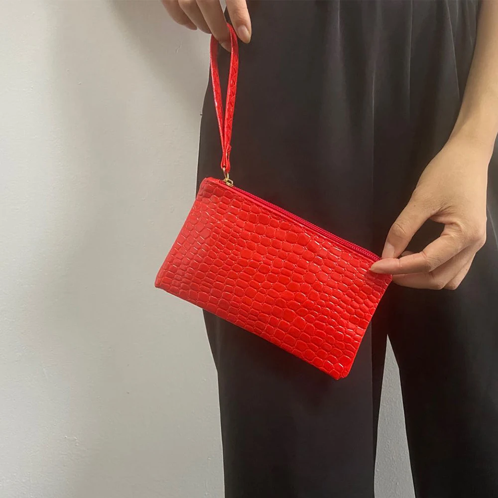 

Portable Travel Cosmetic Storage Bag for Women Fashion Leather Wallets Women Long Zipper Coin Purses Design Clutch Wallet