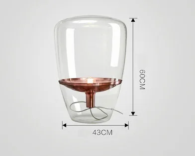 Nordic Modern Brokis balloons Table lamps Led Stand glass desk lights for home decoration bedroom bedside lamp lighting fixtures - Цвет абажура: Diameter 43cm clear