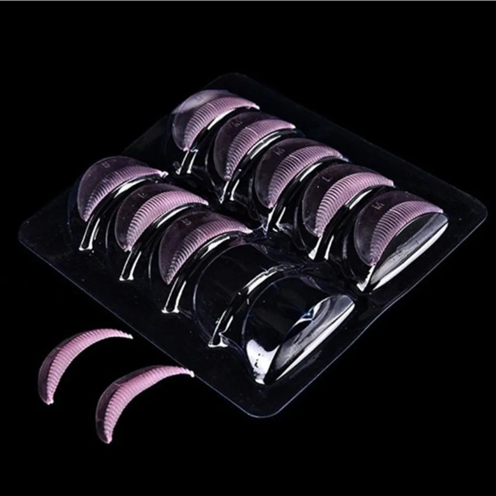 

5 Pairs With Different Sizes Silicone Eyelash Perming Curler Curling False Fake Eye Lashes Shield Pad Curlers for Eyelashes