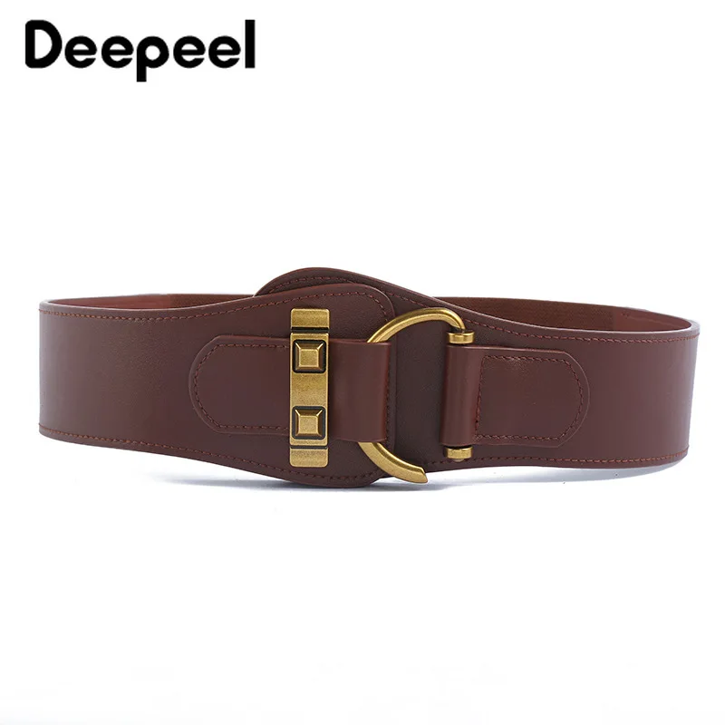 

Deepeel 1pc 5*80-100cm Fashion Retro Wide Cummerbunds Ladies Elastic Decoration Waistband Plus Size Female Waist Corset CB710