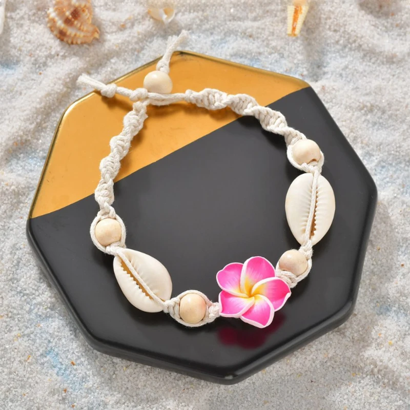 Natural Shell Flower Beads Anklets For Women Girls Summer Beach Barefoot Anklet Bracelet Accessories