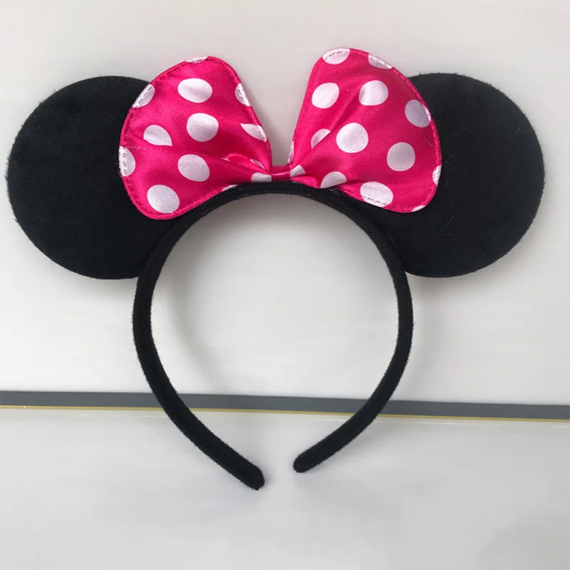 Adorável Minnie Orelhas Arcos para Meninas, Headbands, Acessórios para Cabelo, Festival, Festa de Aniversário, Presente de Natal, 1Pc