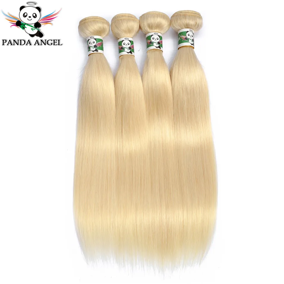 

Panda 613 Blonde Bundles Brazilian Straight Hair Weave Bundles 100% Human Hair Extensions 613 Blonde 4pcs Bundles Remy Low Ratio